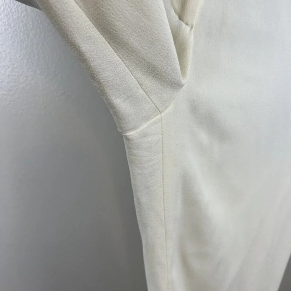 Theory Hartsdale Rosna Crepe Pants Size 2 Ivory Straight Leg Career Work Office - Picture 4 of 9